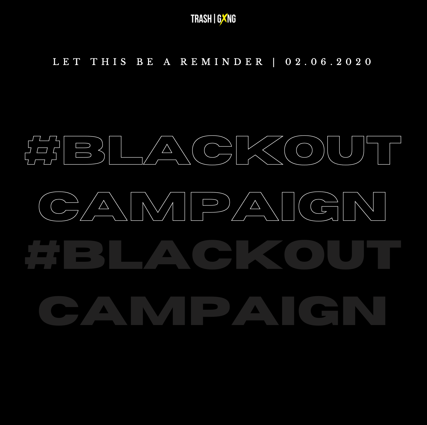 Blackout Campaign - Supporting #BLM