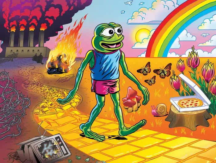 The poster for the "Feels Good Man" documentary about Pepe the Frog. Courtesy of Wavelength Productions