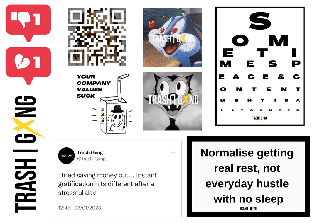 The Gxng Sticker Pack - single sheet
