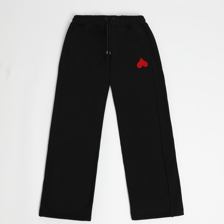 OG Love Black Bottoms with a red chenille heart logo on a white background