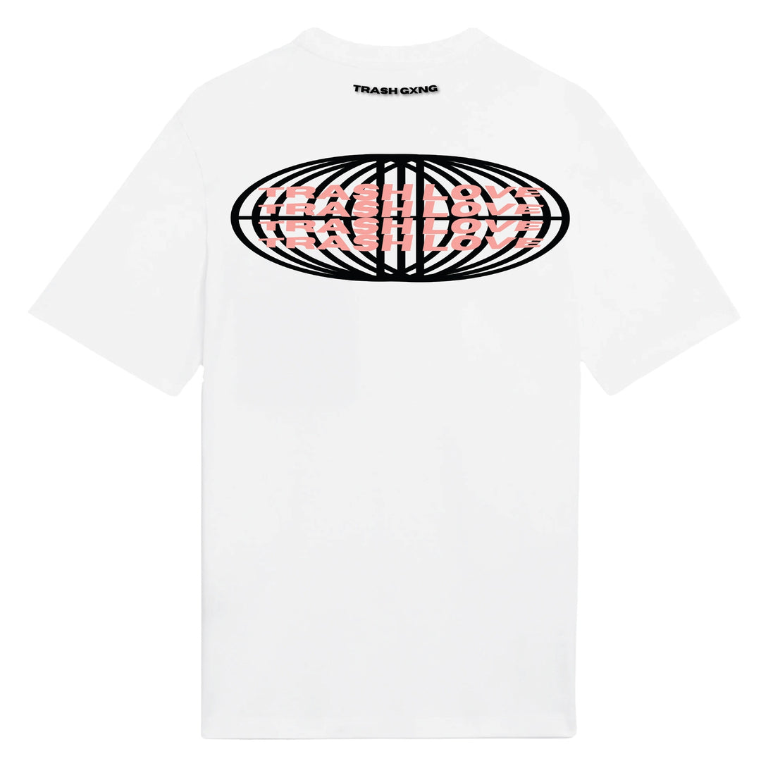 "In the Heart" - White Heavy cotton oversized Tee