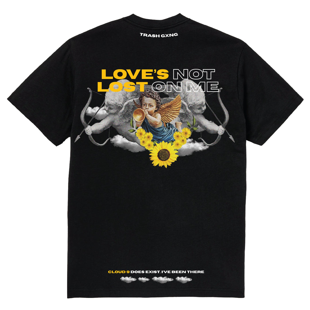 "Love Lost" - Black Heavy cotton oversized Tee