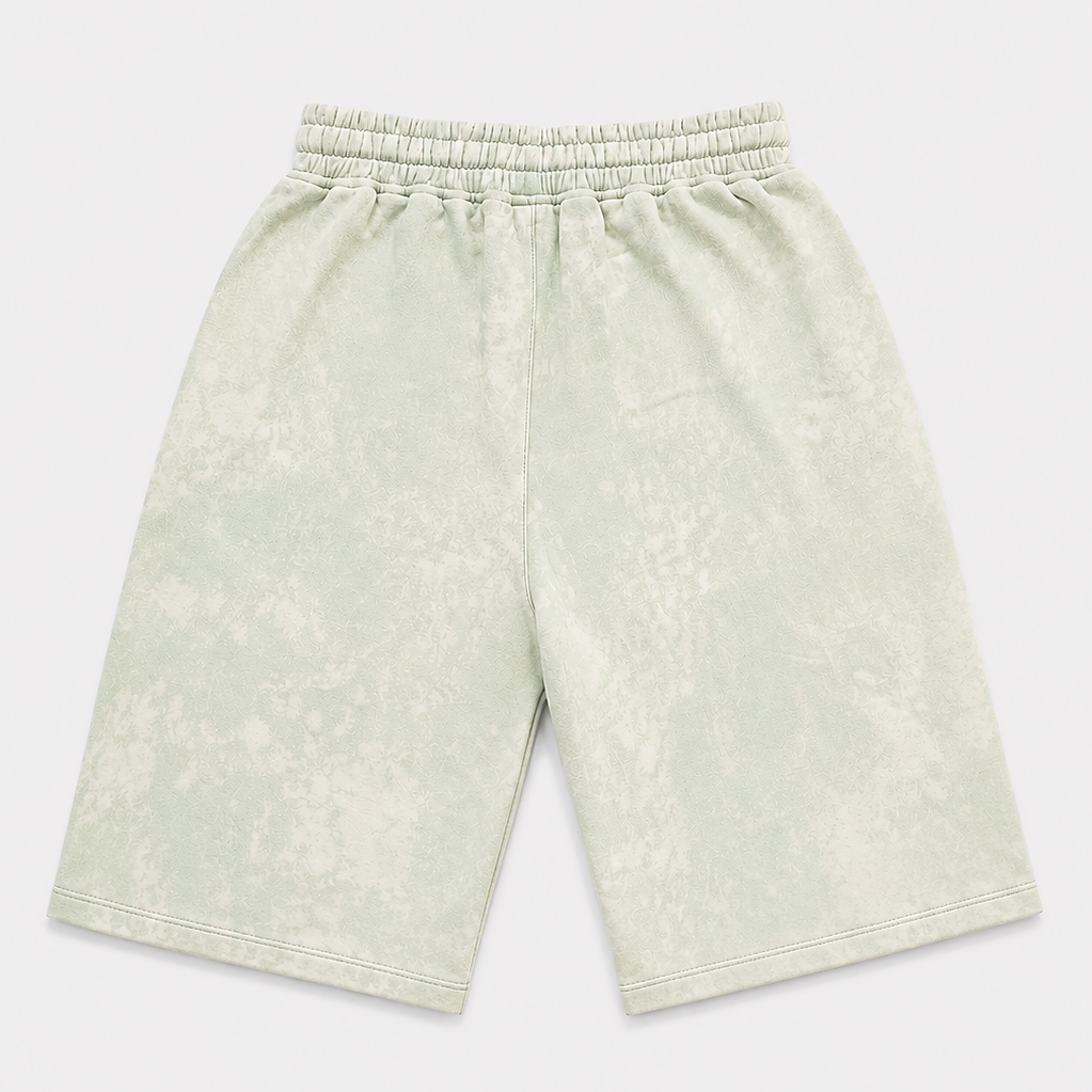 Teal Wash - 2PC Tracksuit Shorts Set