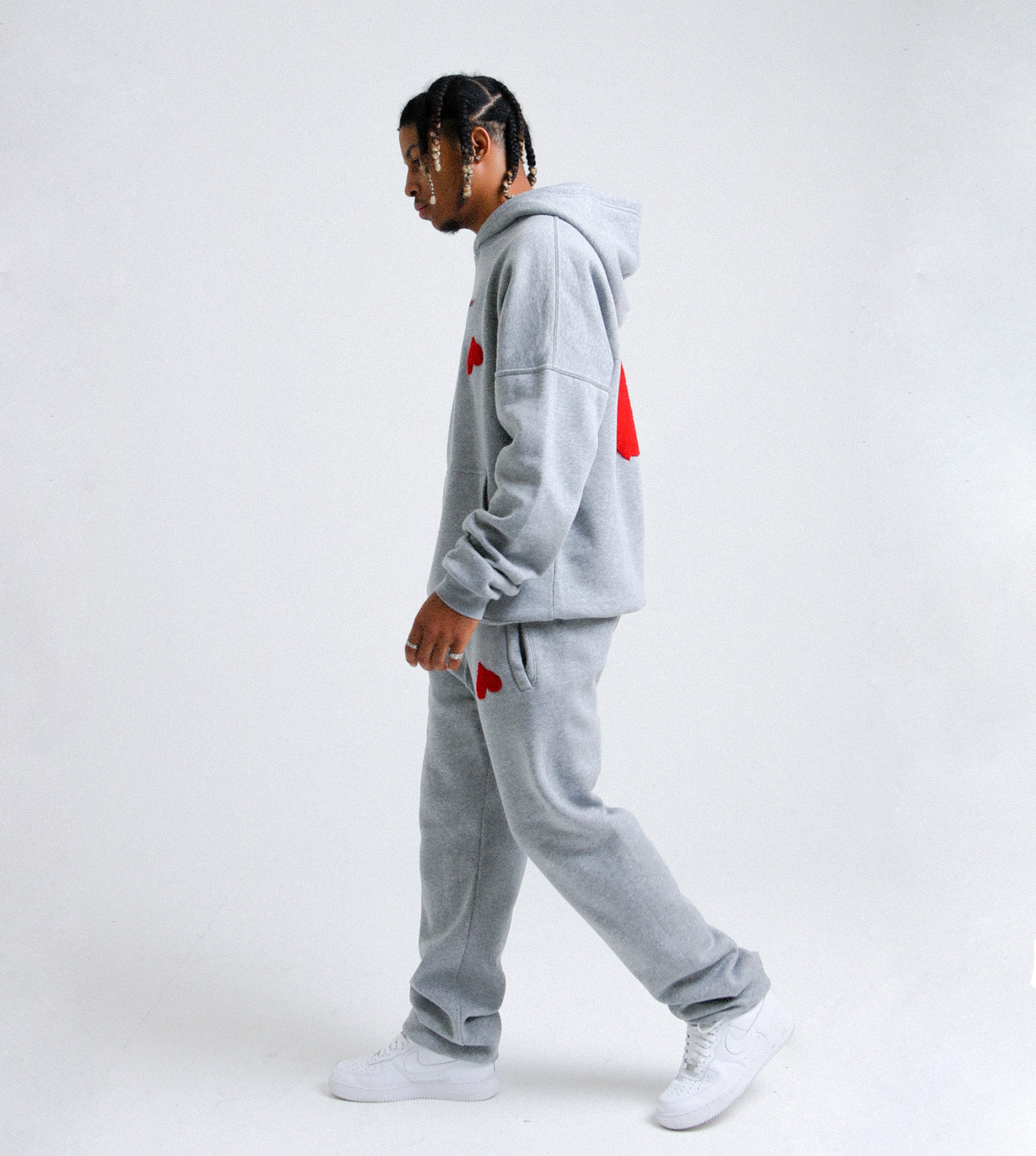 Side view of the 'OG Love' Cotton Tracksuit 